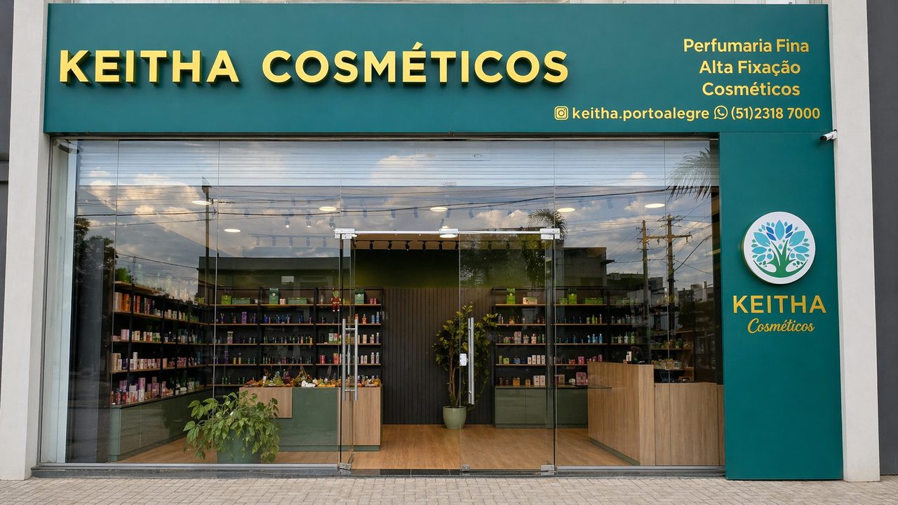 Fachada da loja Keitha Cosméticos