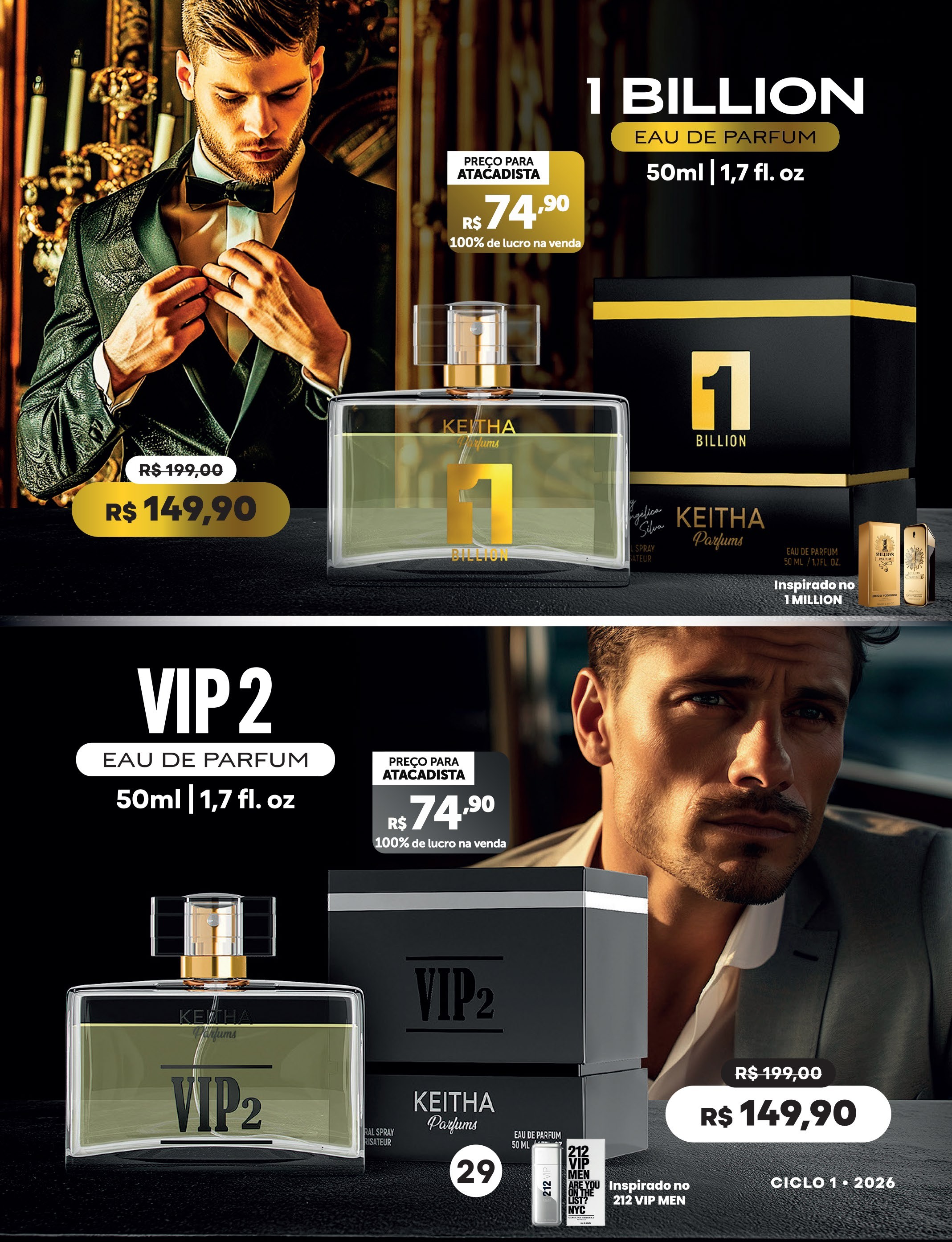 1 Billion & VIP 2 — Perfumaria Masculina