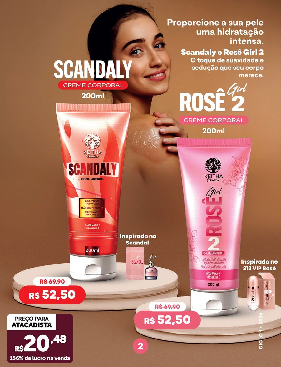 Scandaly & Rosê Girl 2 — Hidratantes